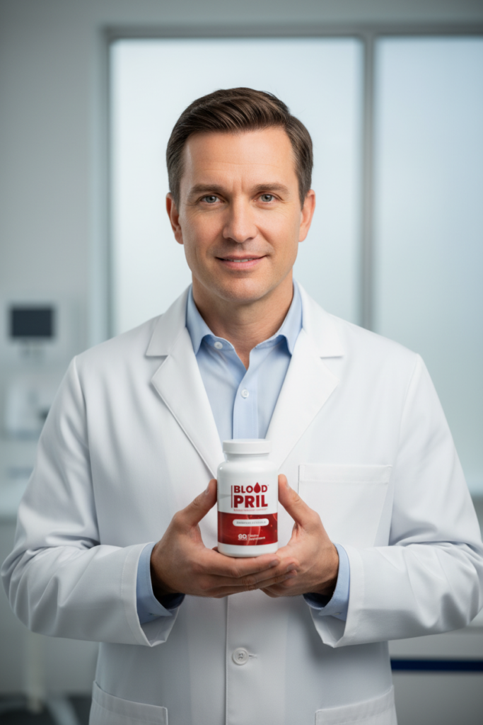 Doctor recommending BloodPril for blood pressure support